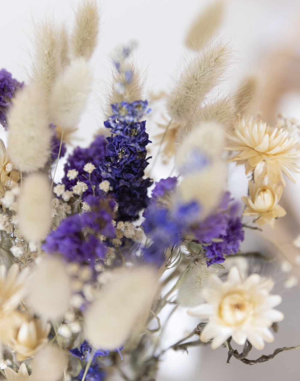 Féerie bleue - Bouquet de fleurs séchées