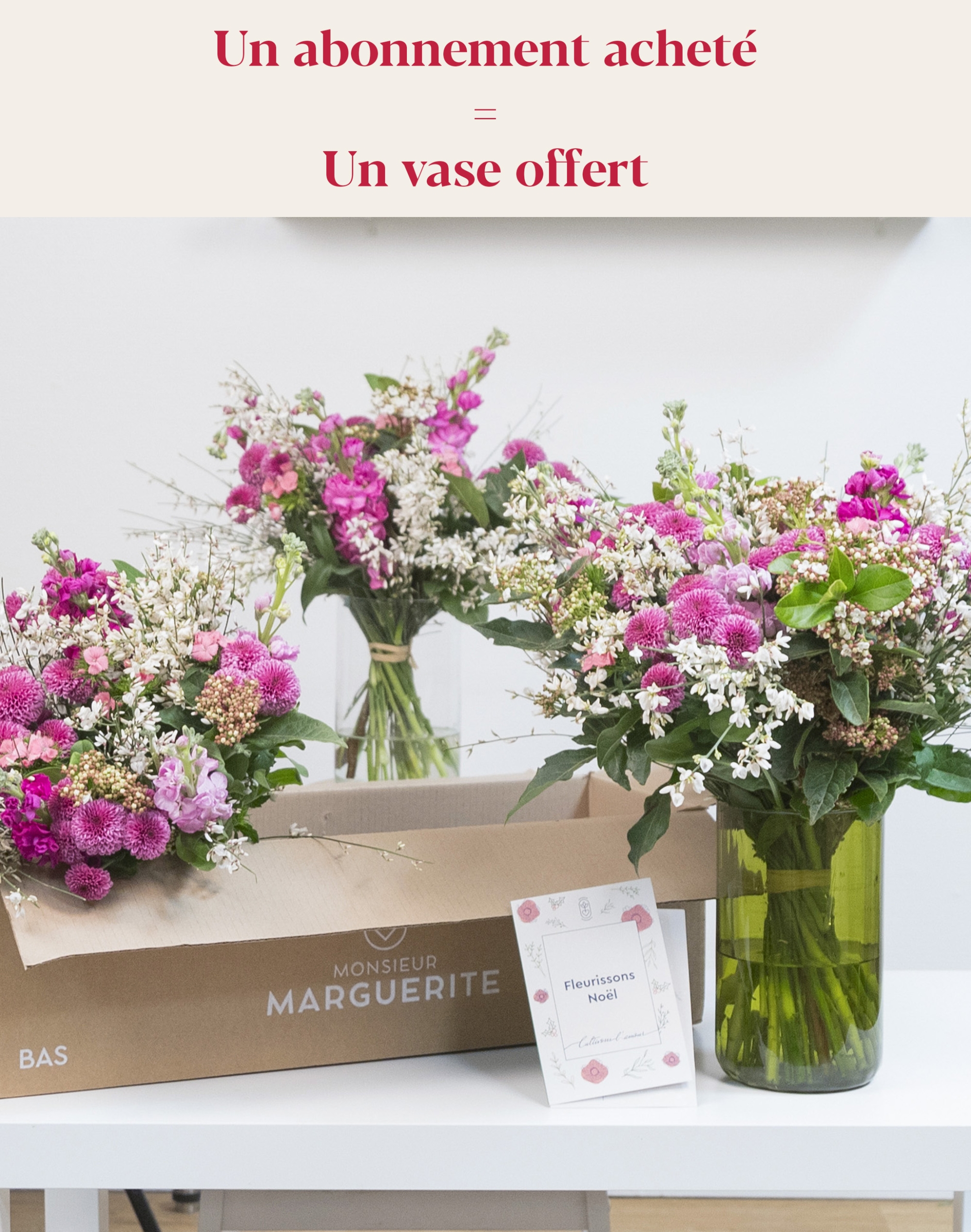 Abonnement de bouquets de fleurs de saison