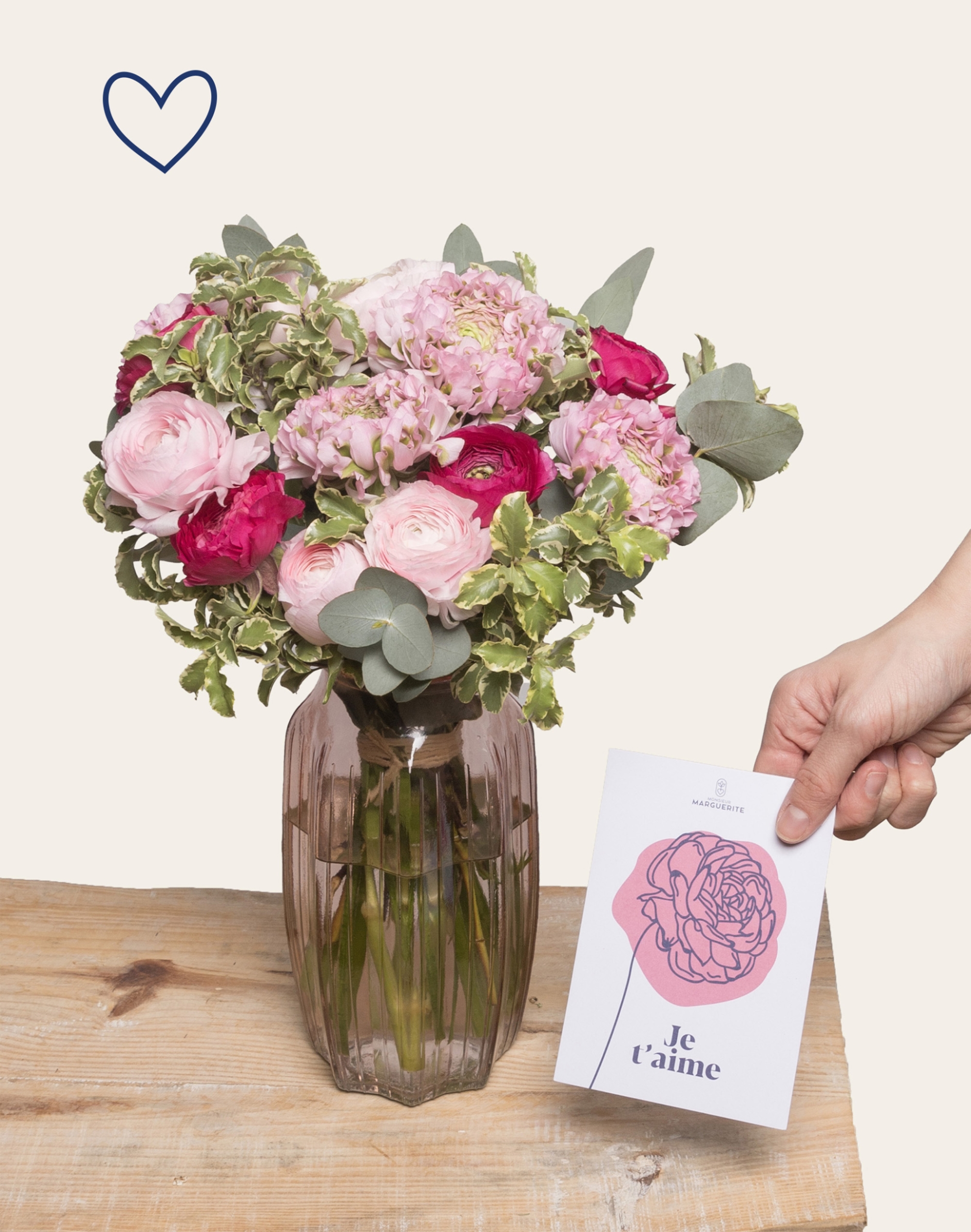 Pack Amour - Bouquet surprise de Renoncules