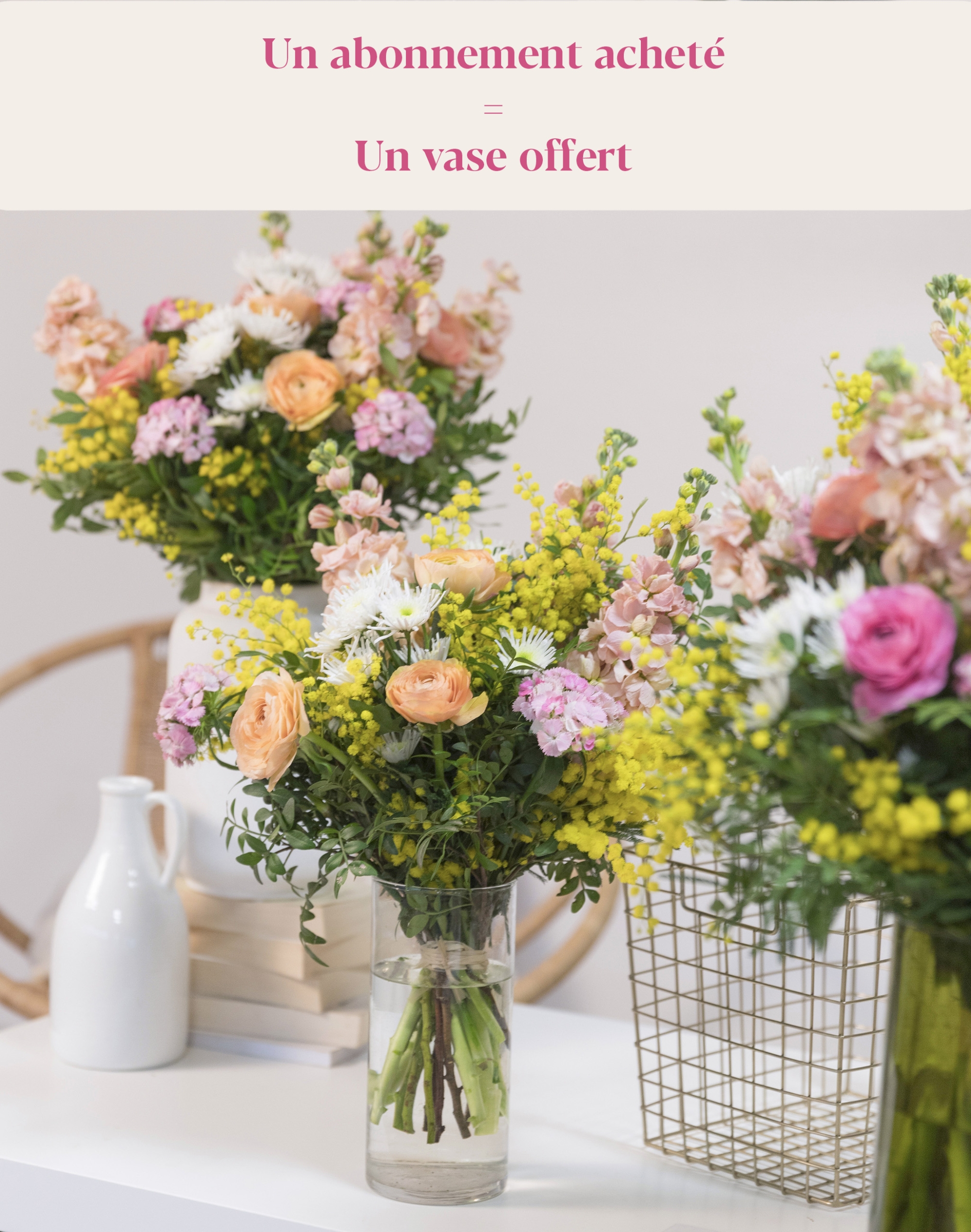 Abonnement de bouquets de fleurs de saison