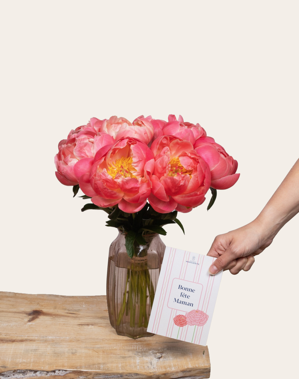 Pack Maman : Pivoines et vase