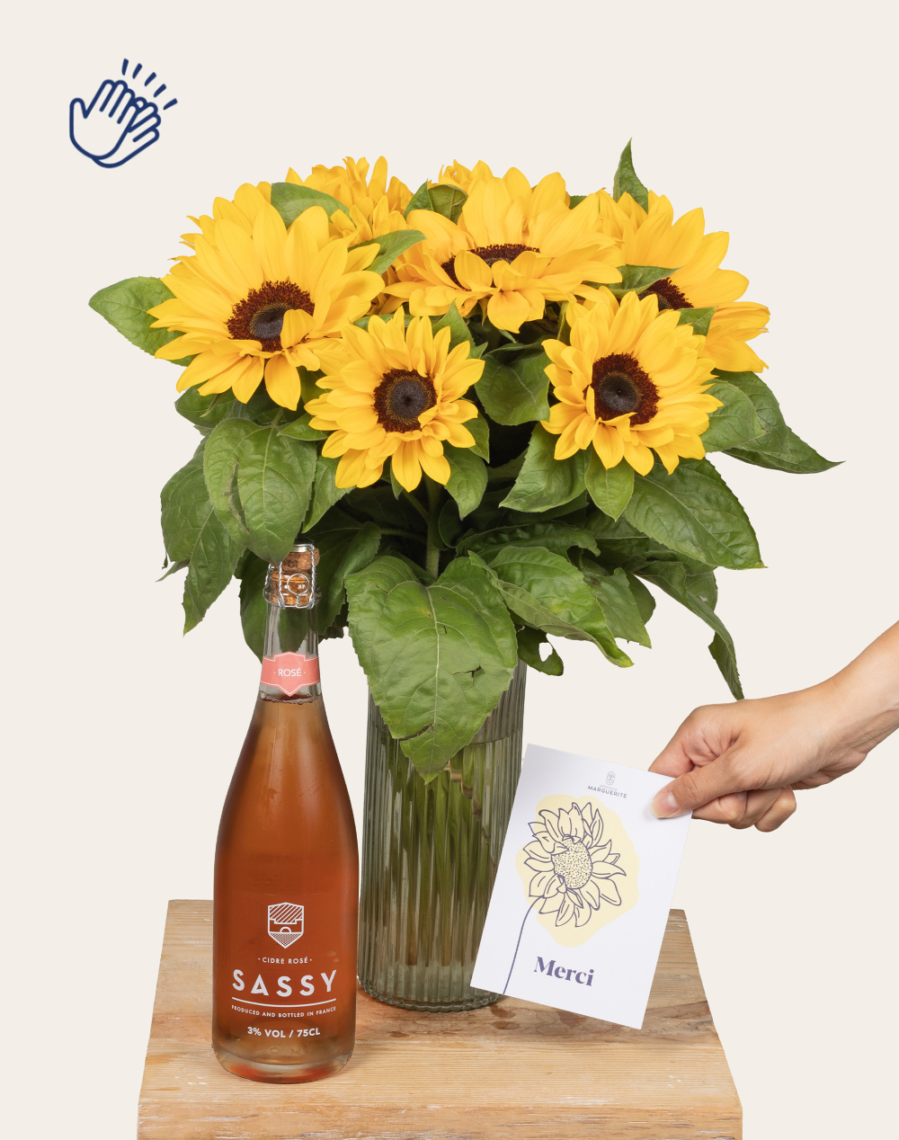 Pack Remerciements - Tournesols et cidre