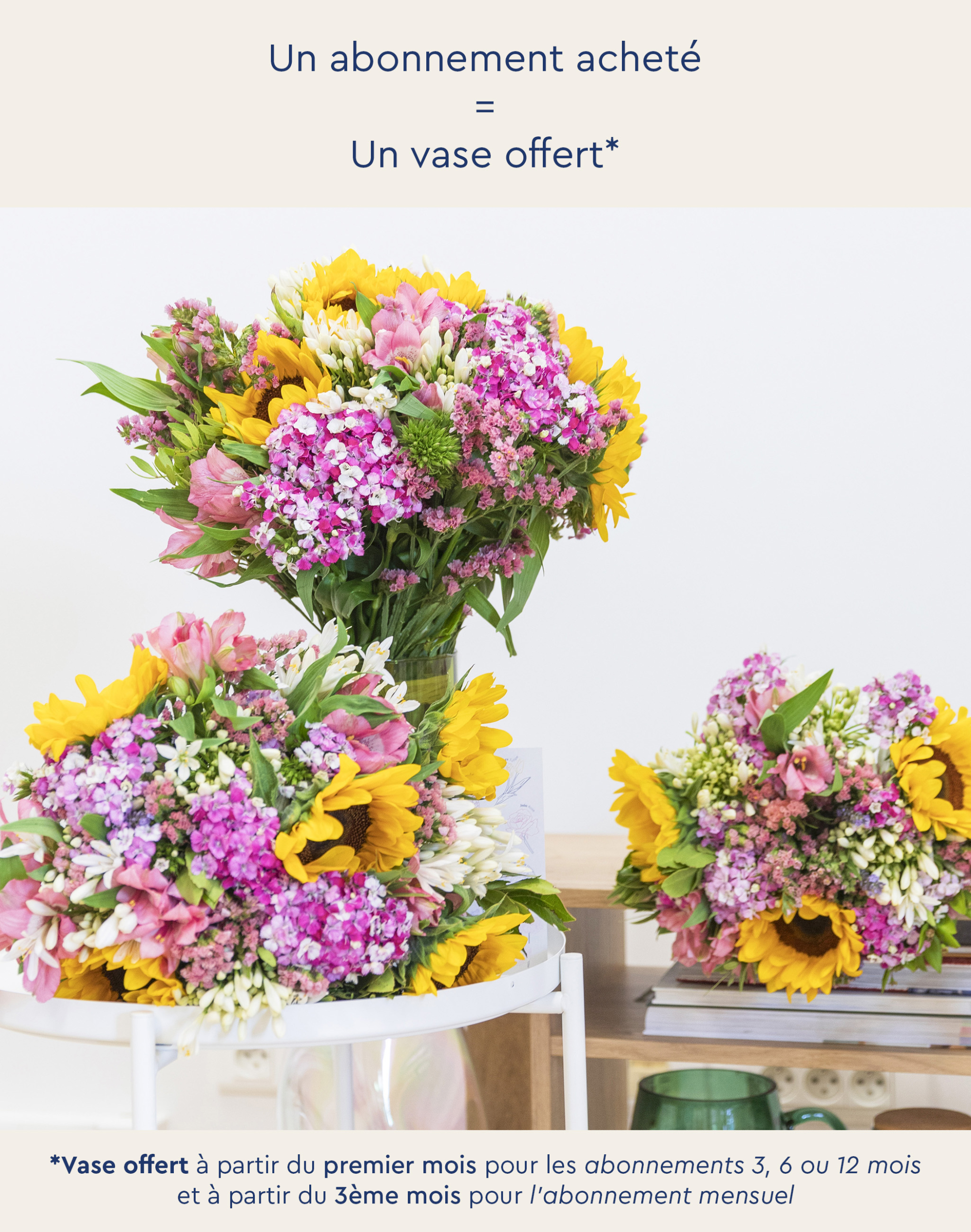 Abonnement de bouquets de fleurs de saison