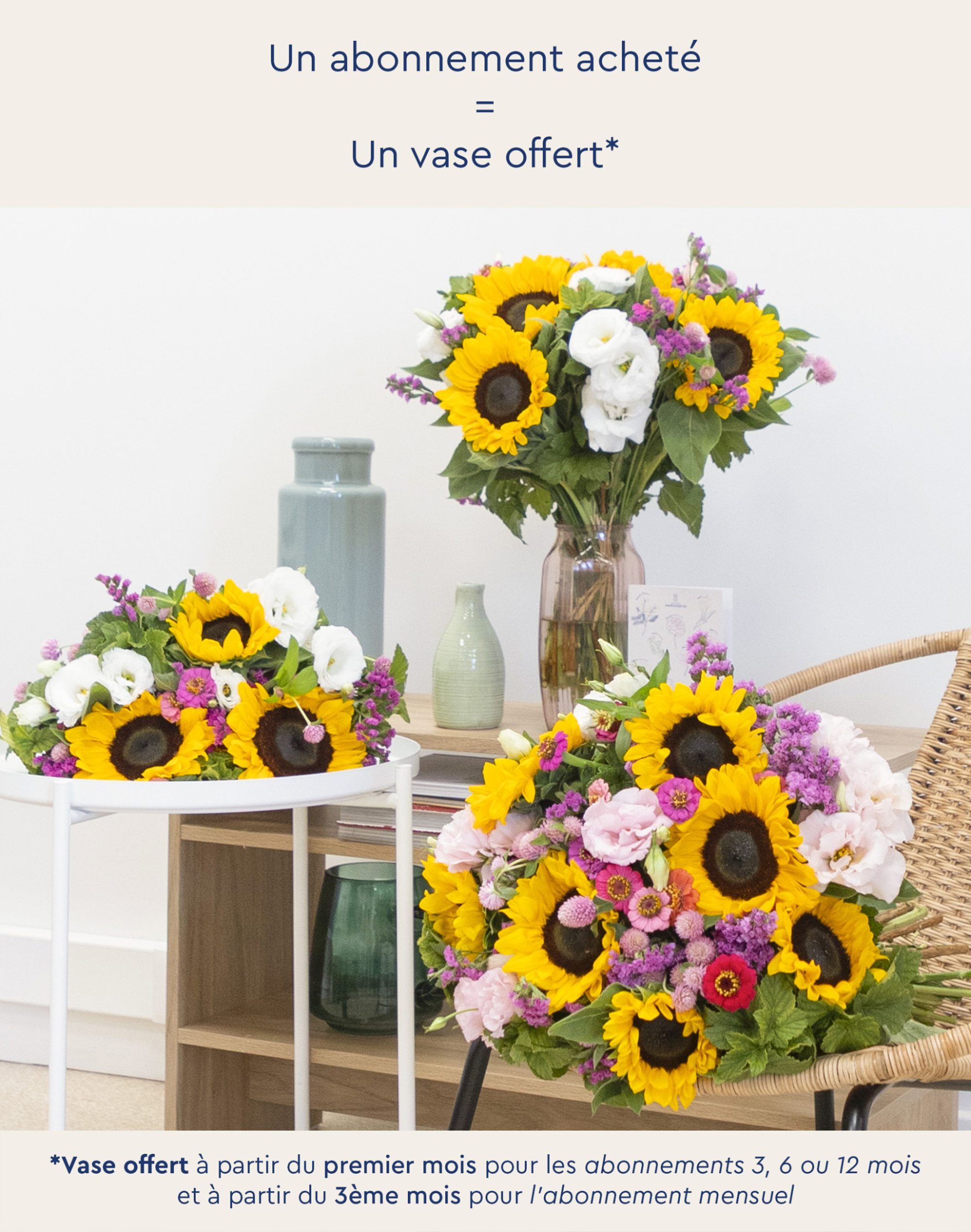 Abonnement de bouquets de fleurs de saison