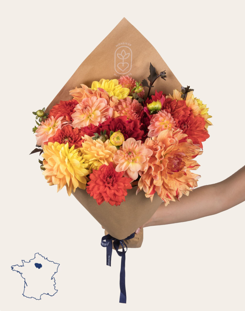 Botte surprise de Dahlias - Couleurs Automnales