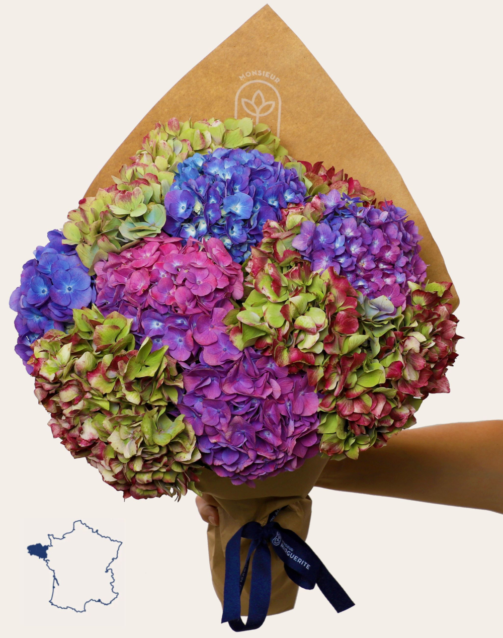 Bouquet camaïeu d'Hortensias