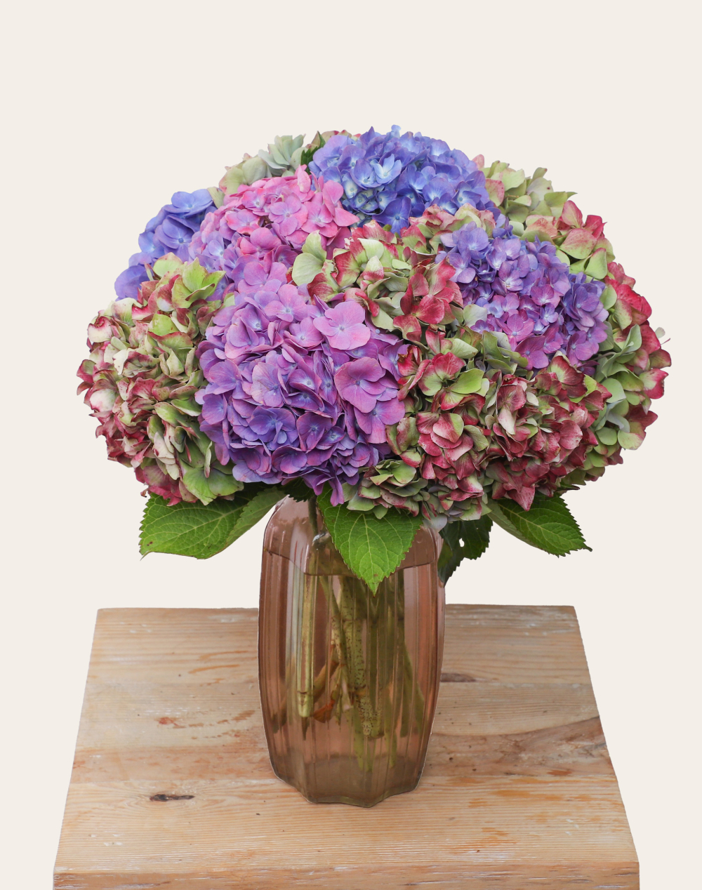 Bouquet camaïeu d'Hortensias
