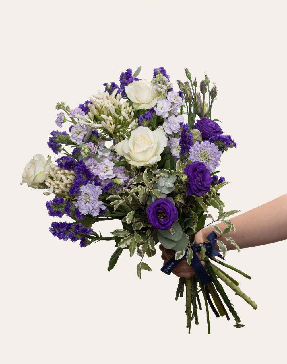 Bouquet signature - blanc et bleu