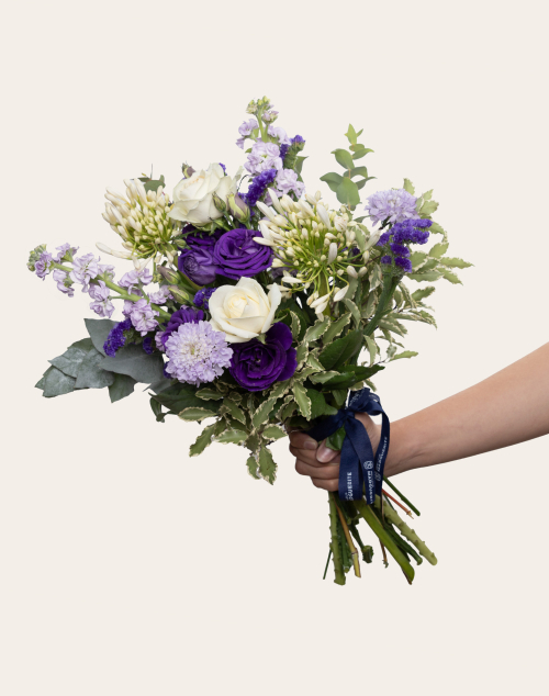 Bouquet de saison - Bleu et blanc