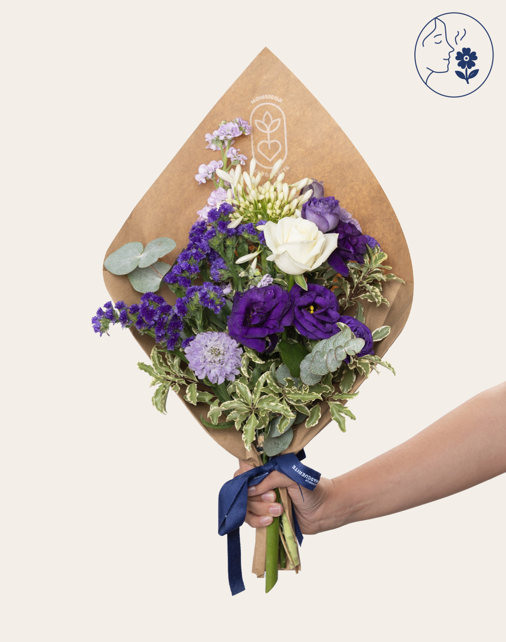 Bouquet de saison - Bleu et blanc