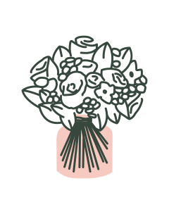 Vase en verre transparent