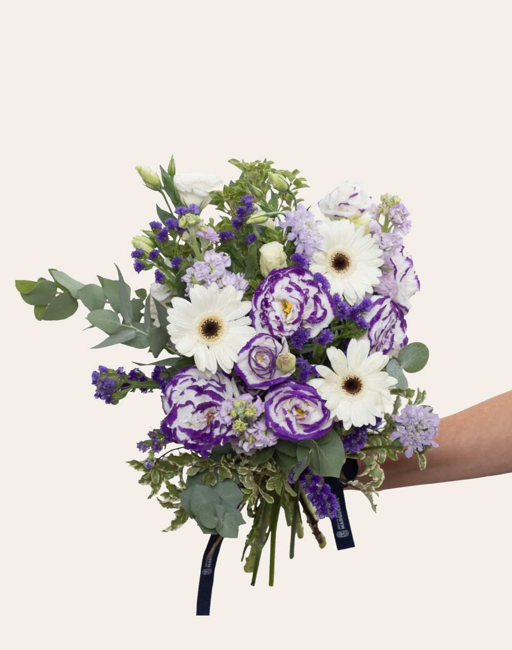 Bouquet signature - blanc et bleu