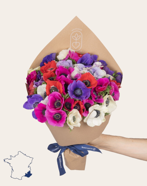 Botte surprise de 30 Anémones | Fleurs à domicile | Monsieur Marguerite
