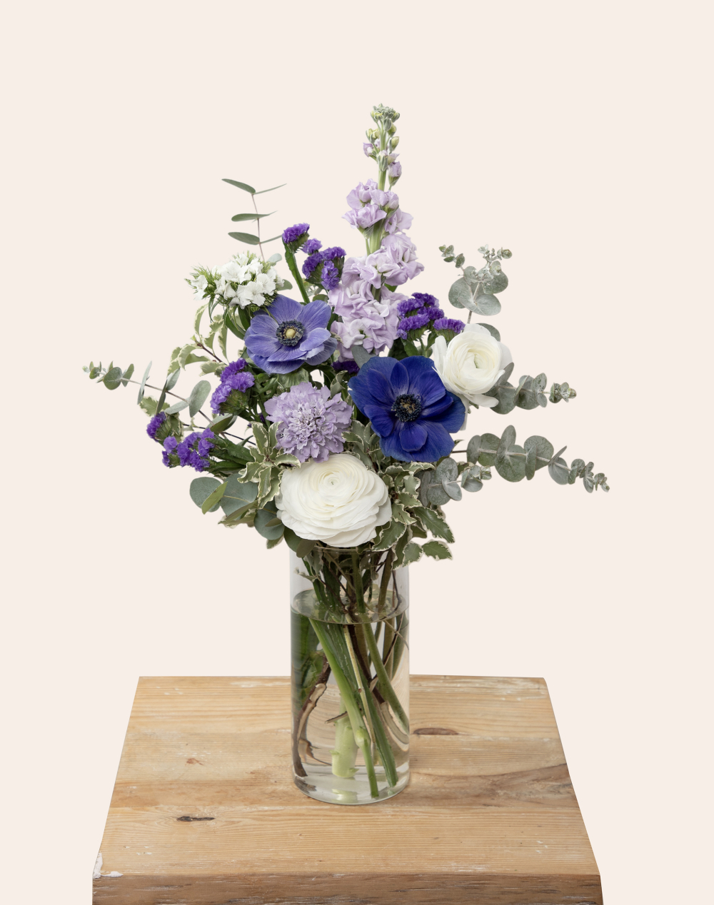 Bouquet de saison - Bleu et blanc