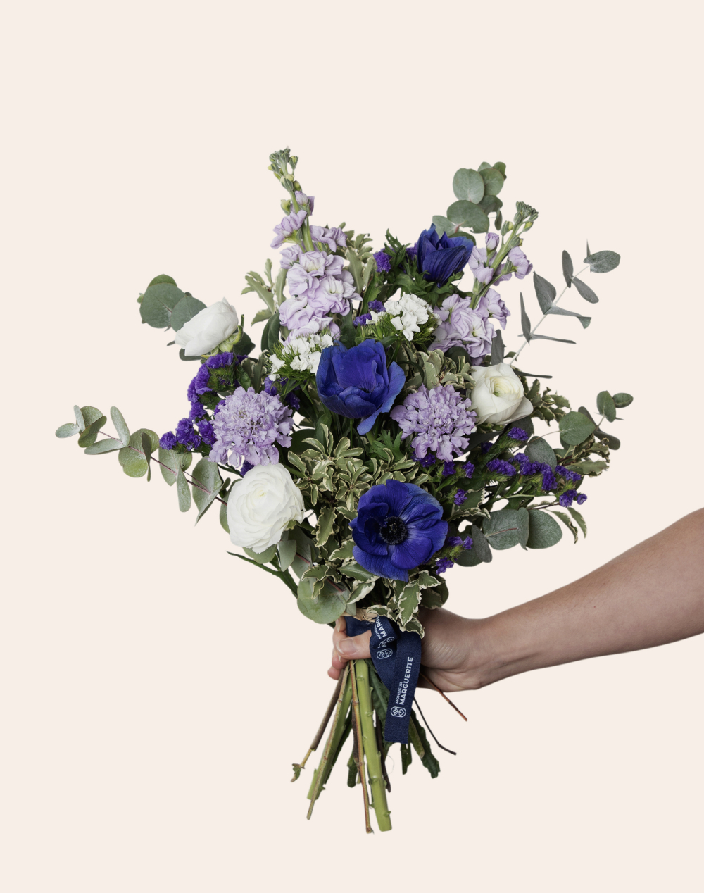 Bouquet de saison - Bleu et blanc