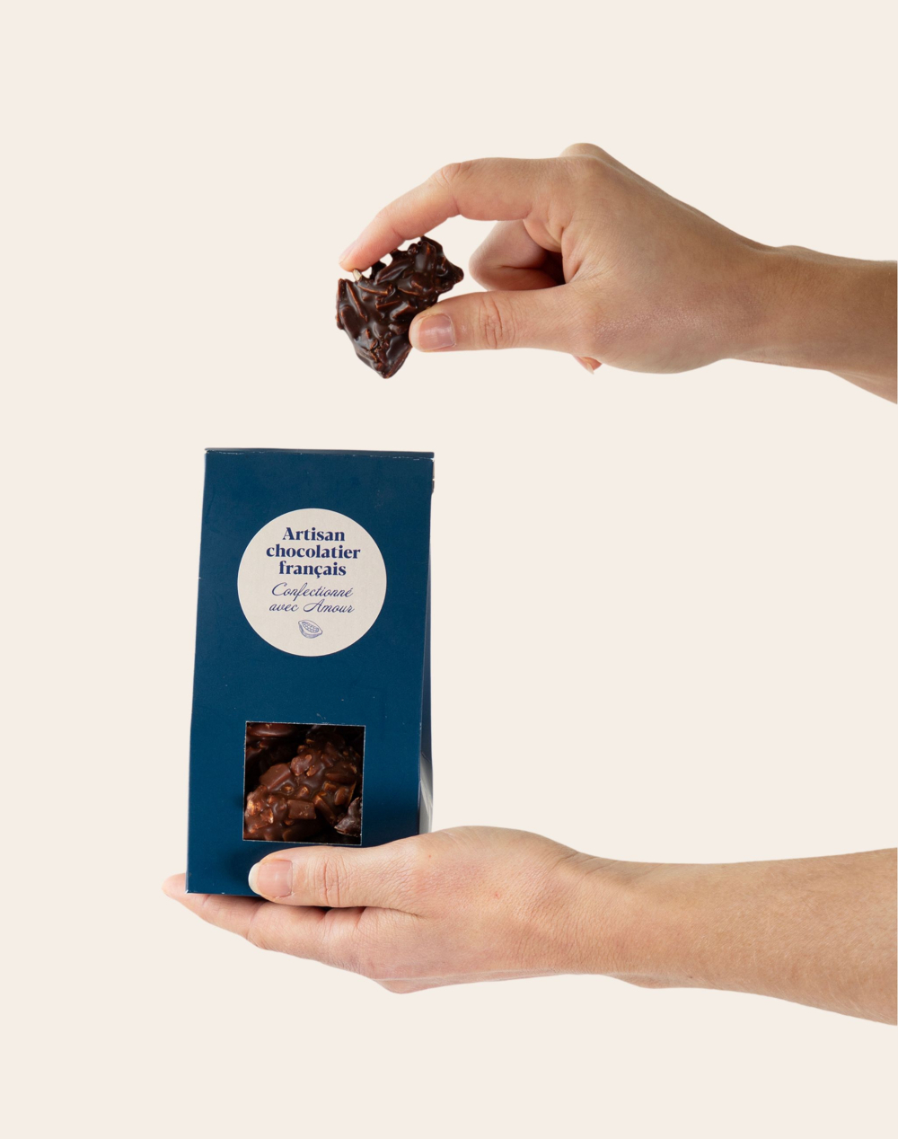 Etui gourmand - Granits au chocolat et amandes caramélisées