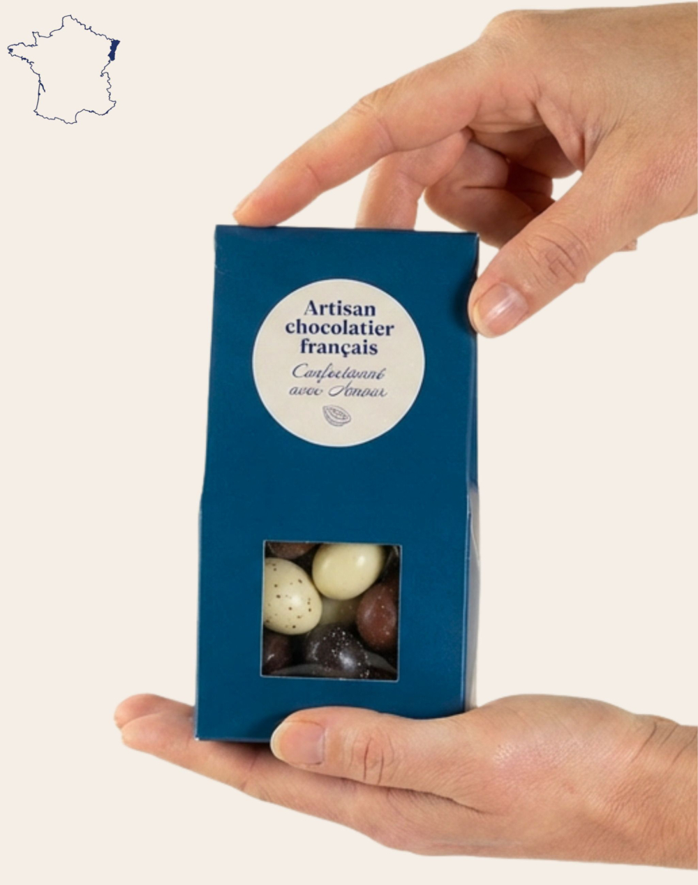 Duo de Pâques - Bouquet de Tulipes surprises et son étui d'oeufs pralinés au chocolat