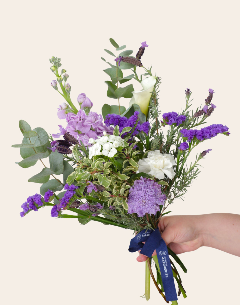 Bouquet de saison - Bleu et blanc