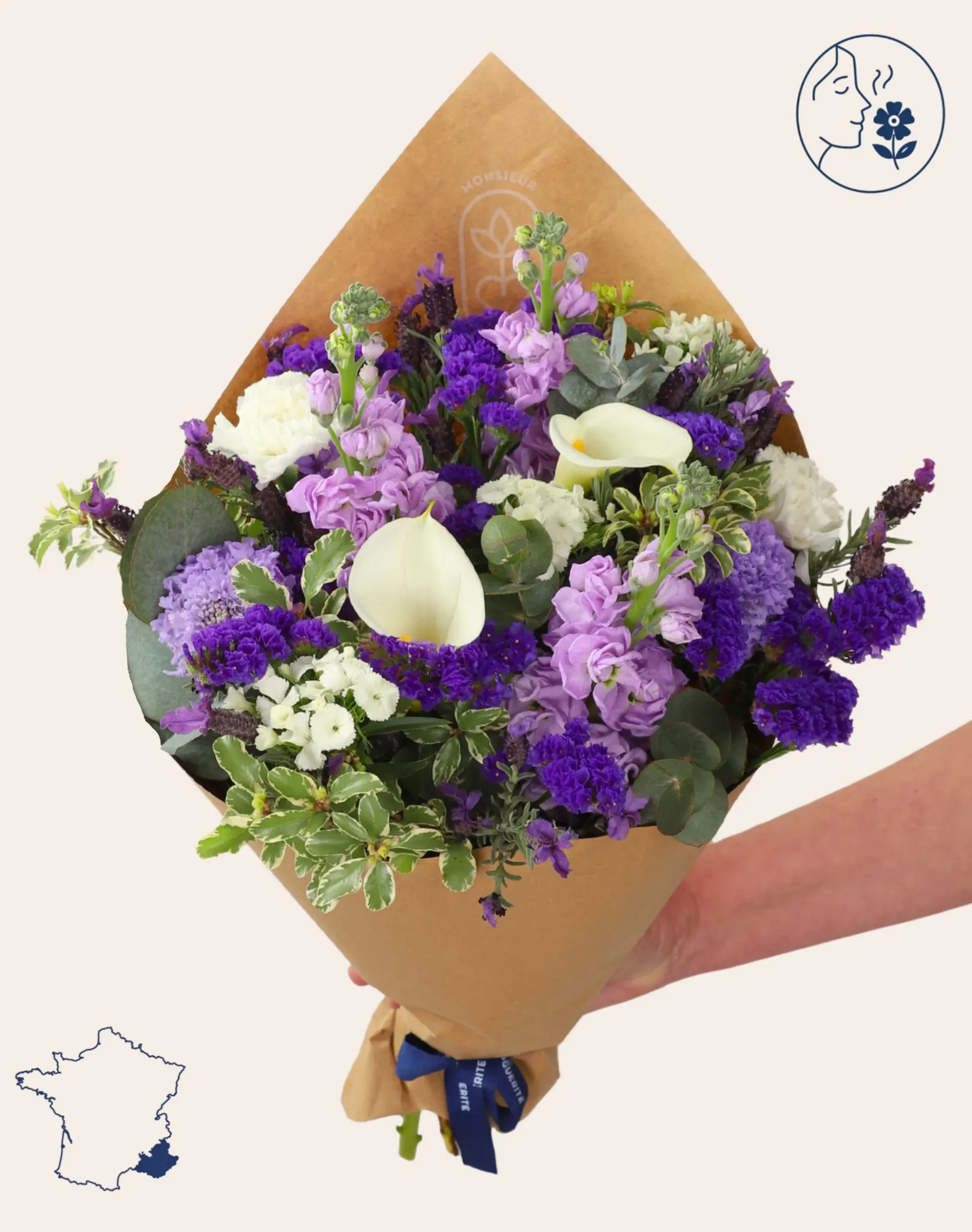 Bouquet signature - Bleu et blanc