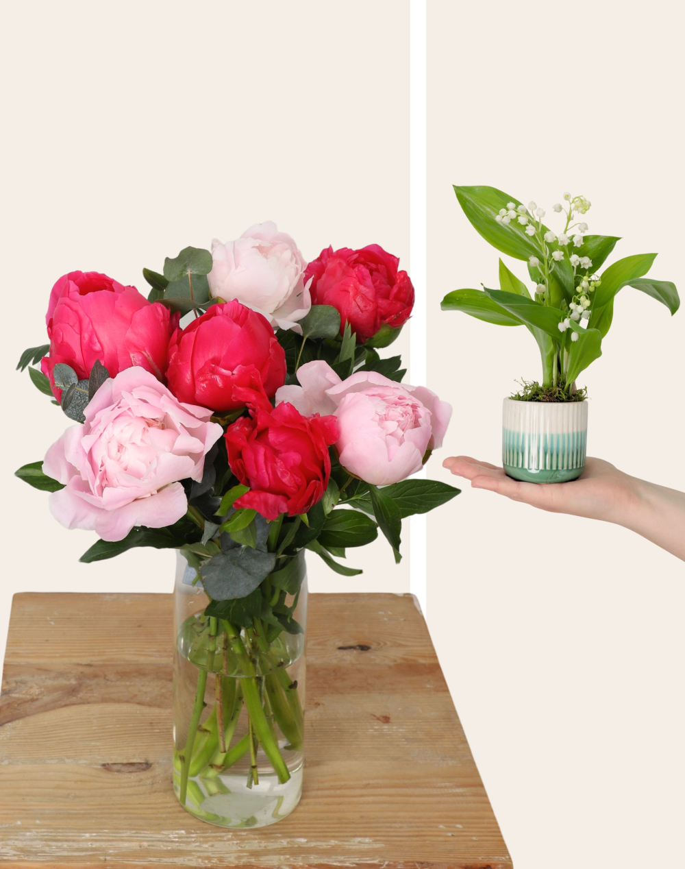 Duo de Printemps - Pivoines et Muguet