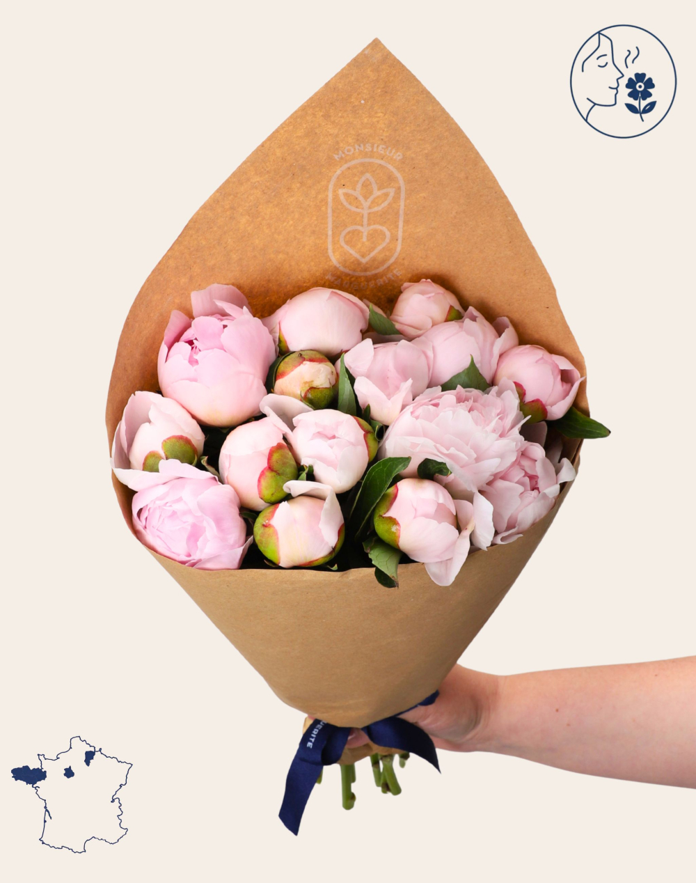 Botte de Pivoines Roses