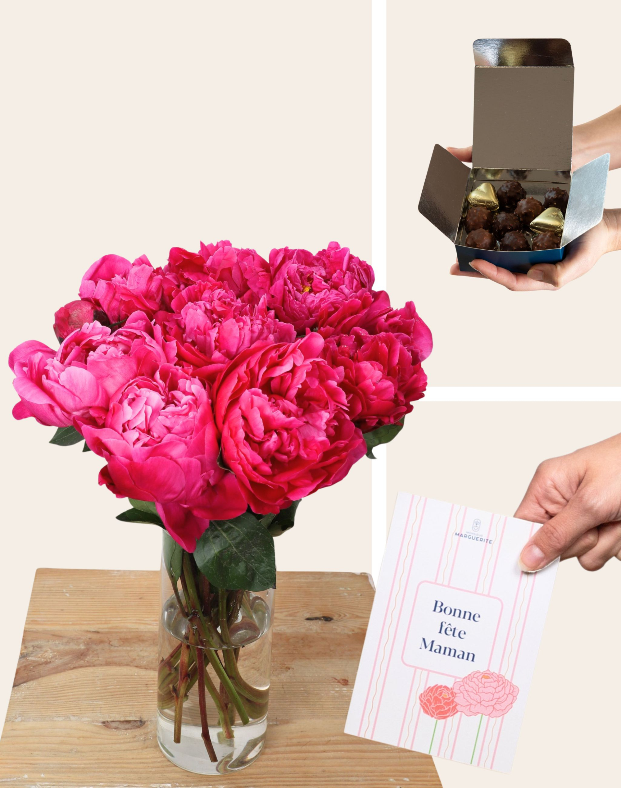 Pack Maman - Botte de Pivoines roses