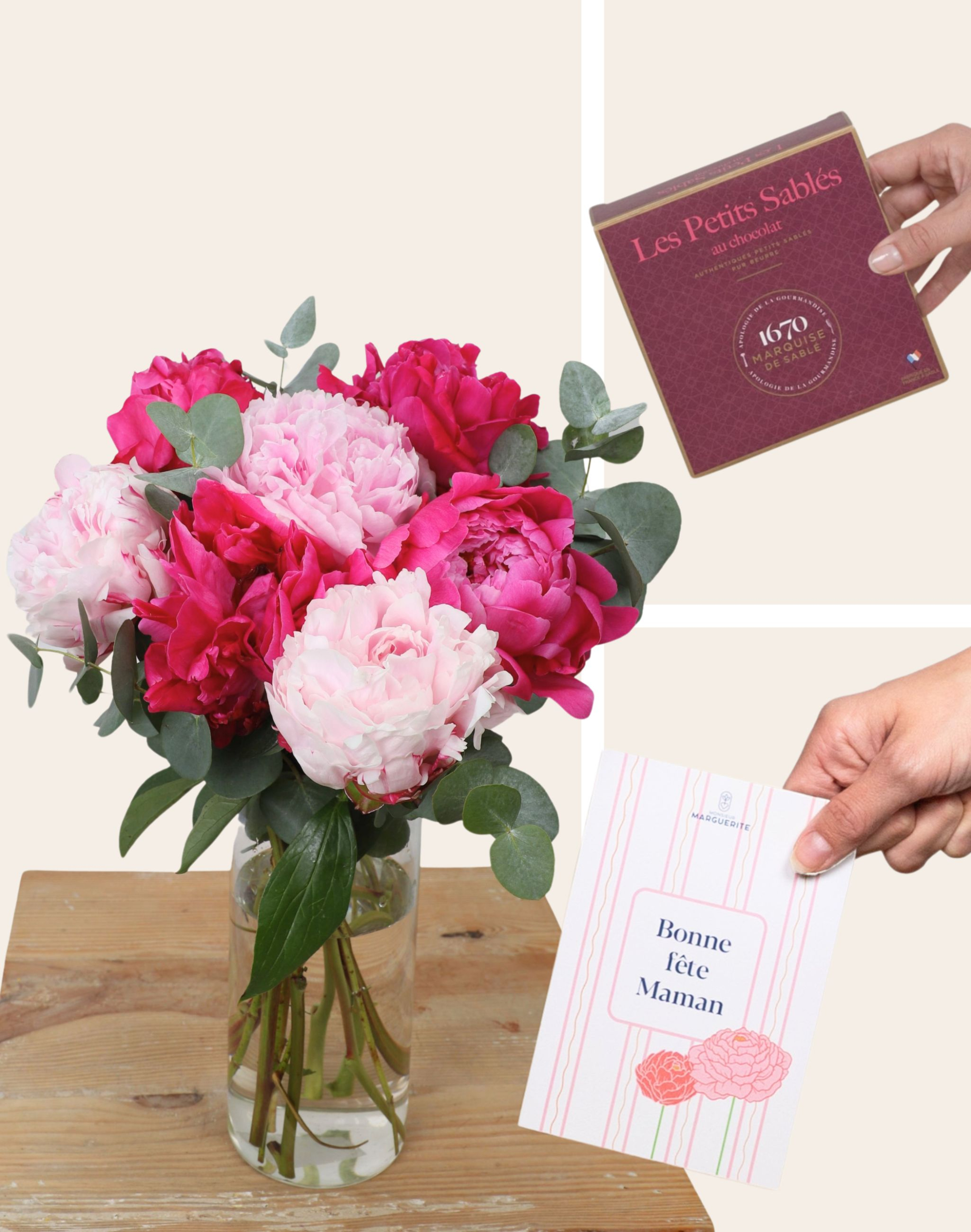 Pack Maman - Bouquet de 7 Pivoines surprises