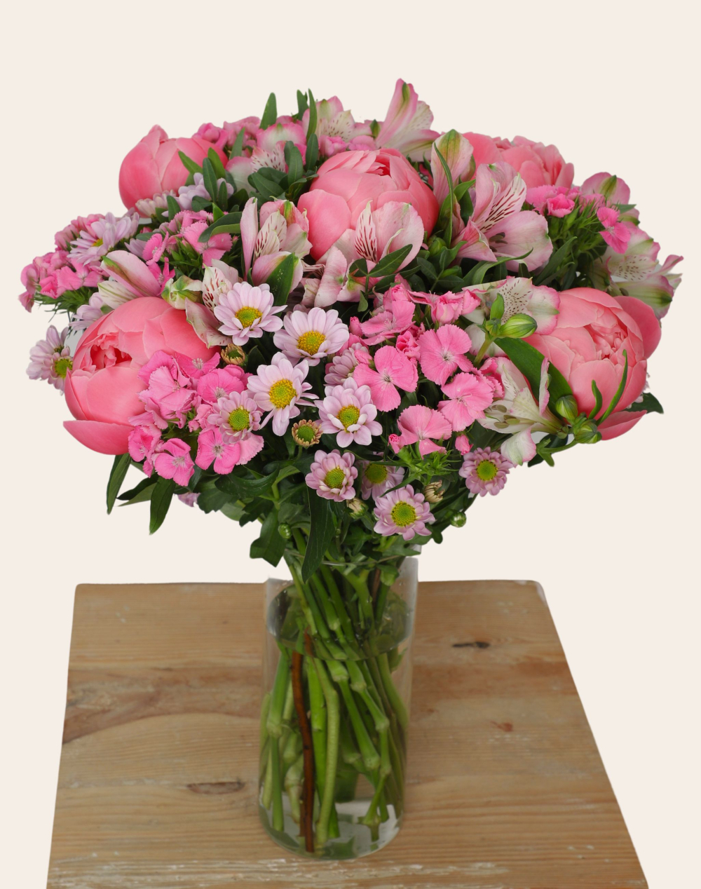 Duo - Bouquet de saison rose et livre du mois