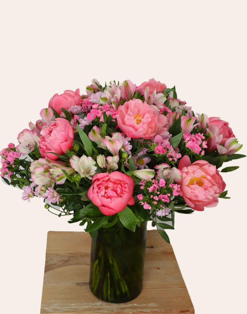Duo - Bouquet de saison rose et Vin sans alcool