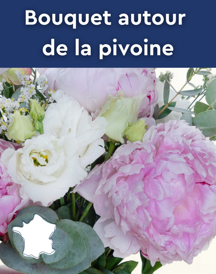 Bouquet avec de la pivoine