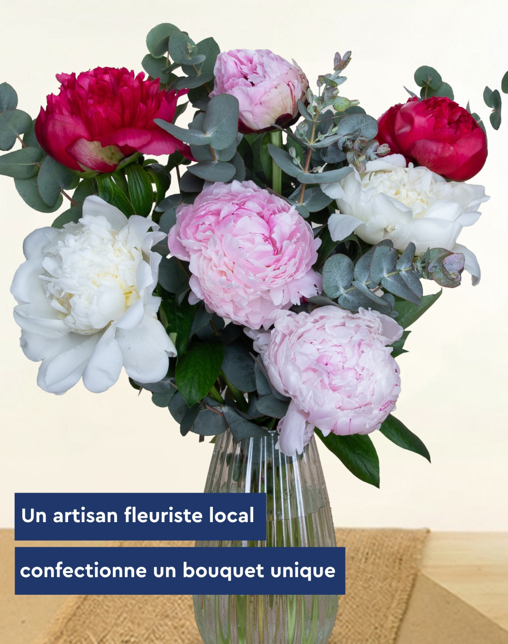 Bouquet avec de la pivoine