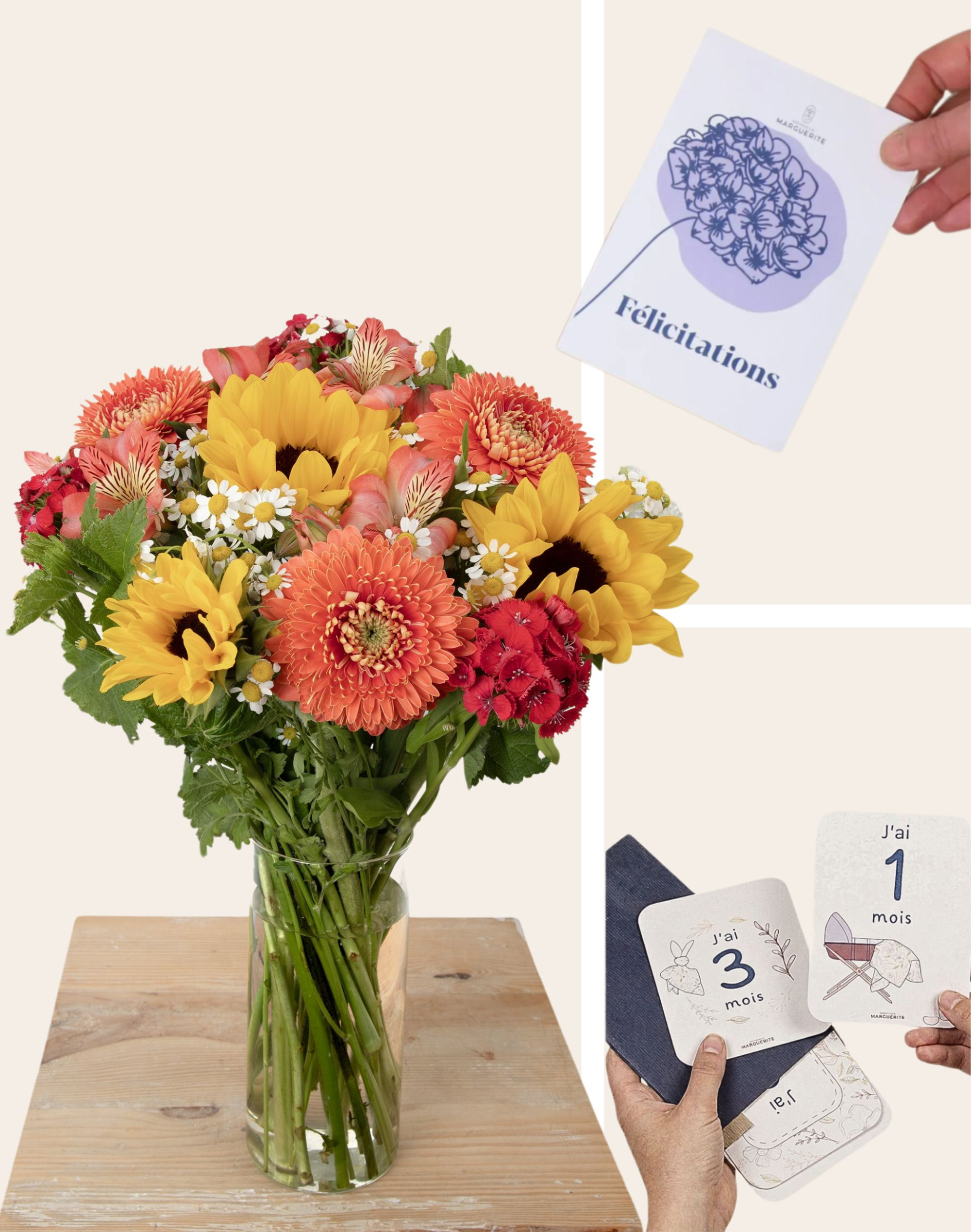 Pack Naissance - Bouquet de saison coloré