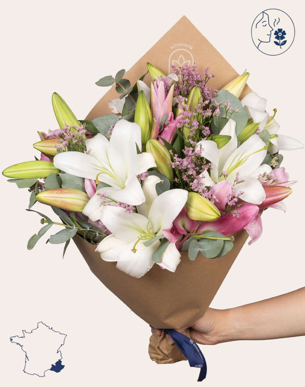 Bouquet de Lys - Rose et Blanc