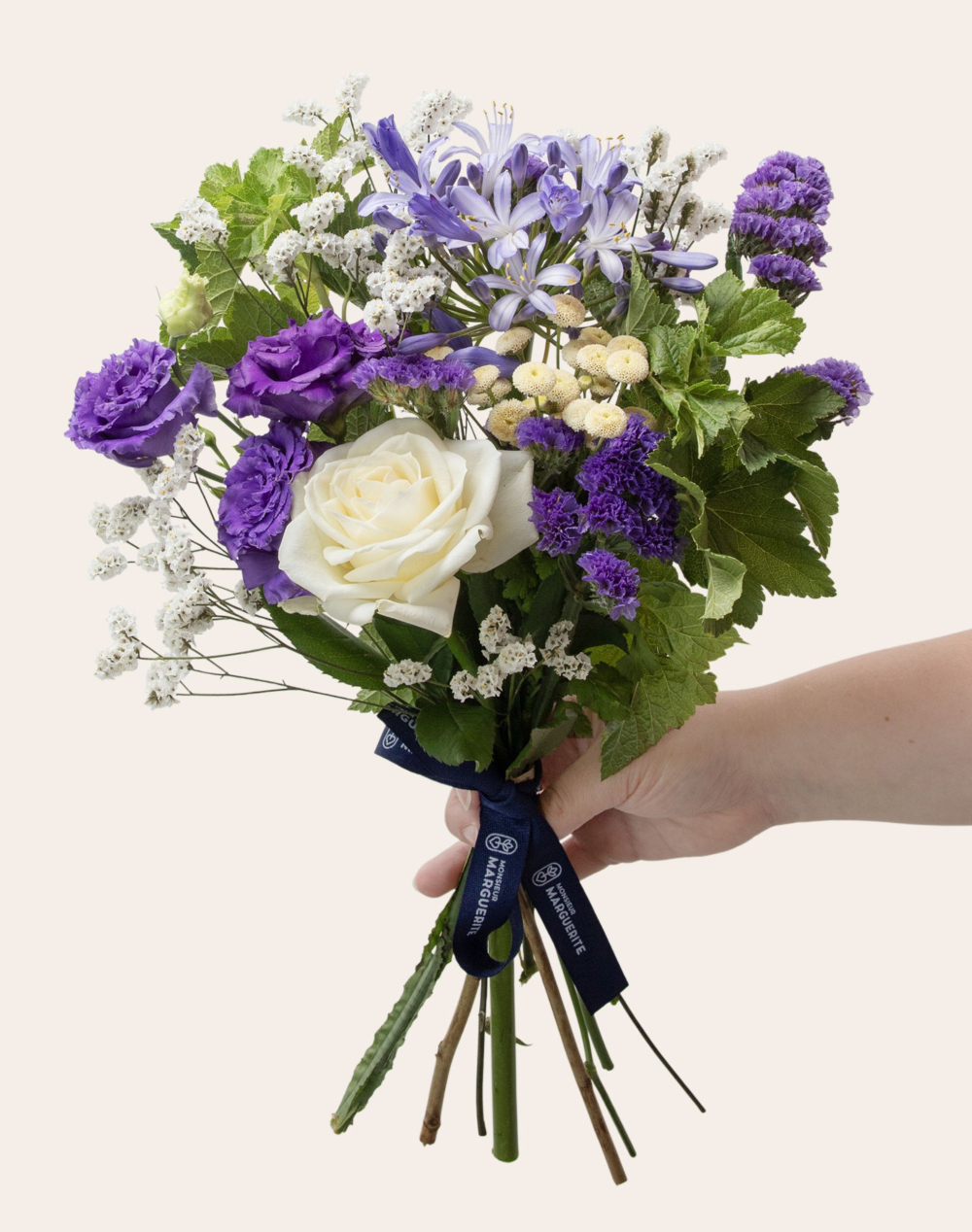 Bouquet de saison - Bleu et blanc