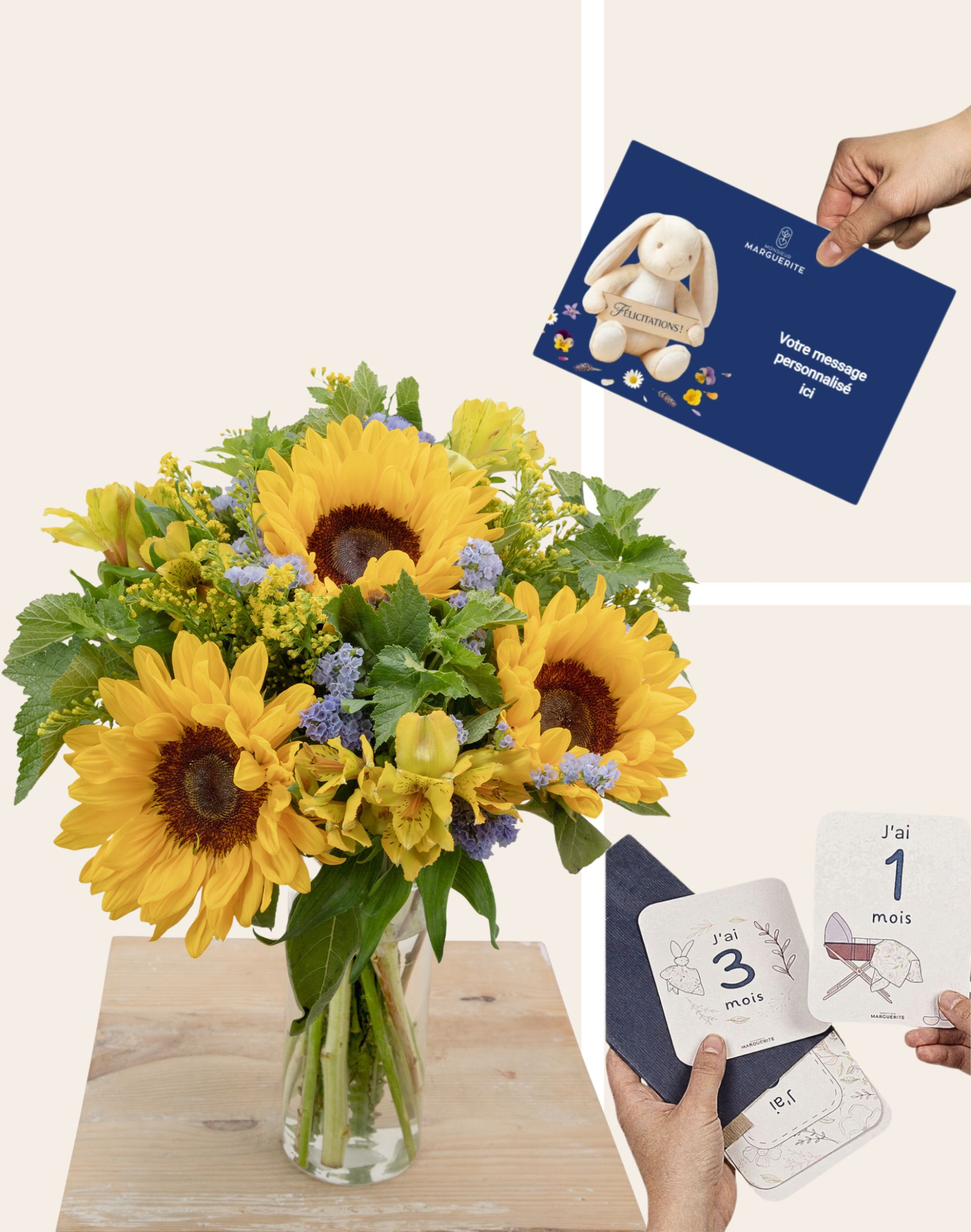 Pack Naissance - Bouquet de saison coloré