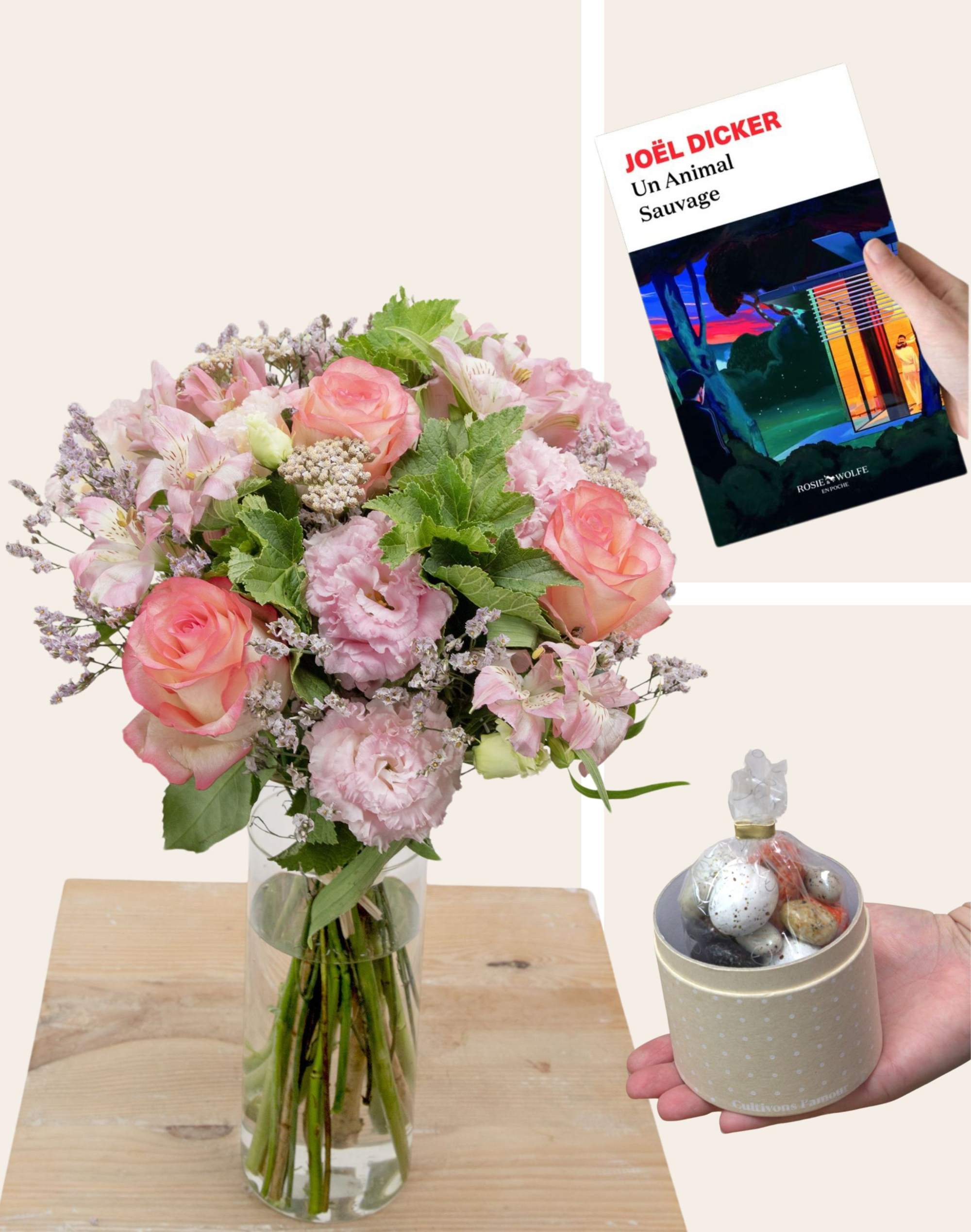 Pack Détente - Bouquet de saison rose