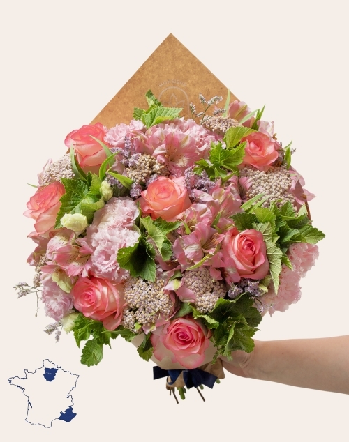 Bouquet d'exception rose - Passionnément | Fleurs à domicile | Monsieur Marguerite