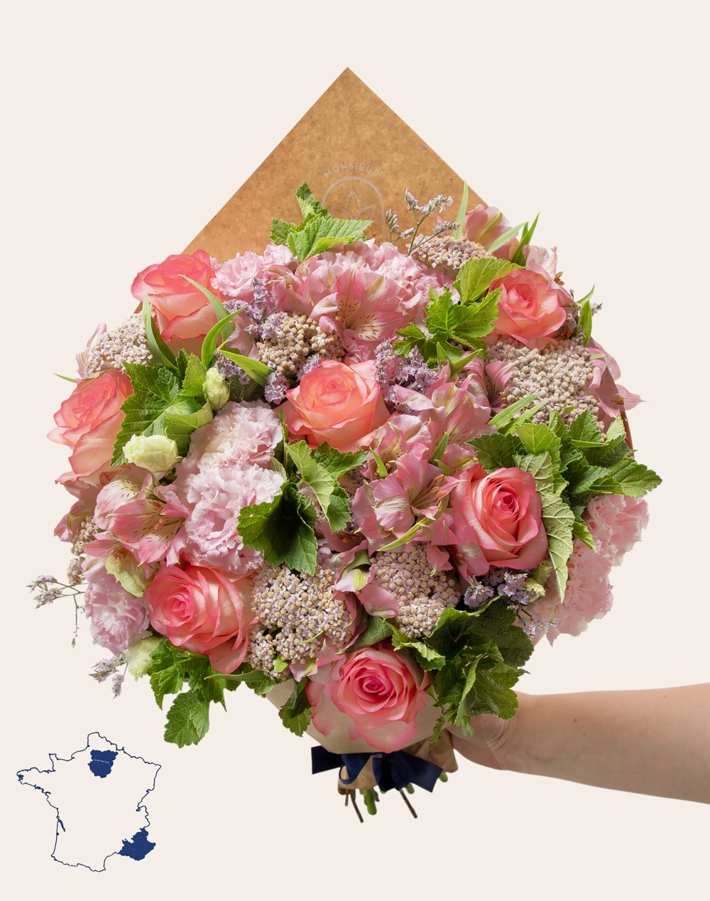 Bouquet d'exception rose - A la folie