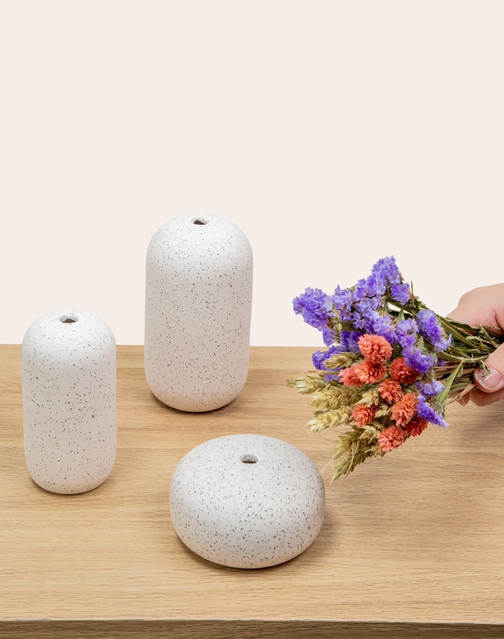 Trio de Soliflores à composer - Fleurs Séchées