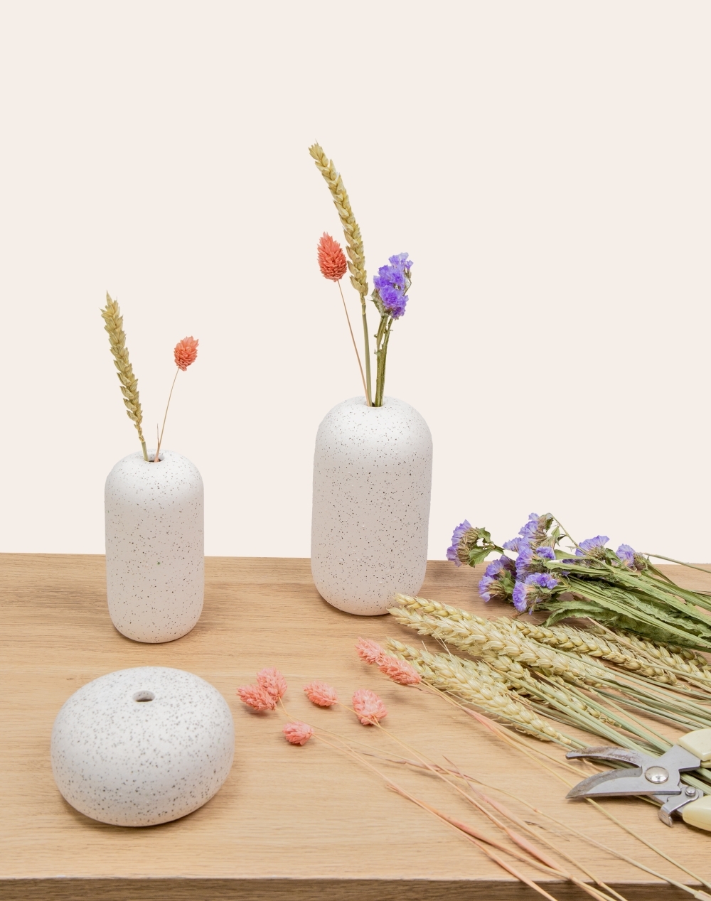 Trio de Soliflores à composer - Fleurs Séchées