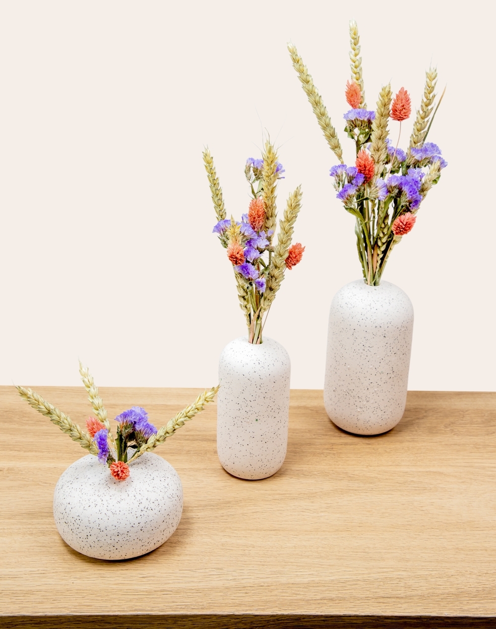 Trio de Soliflores à composer - Fleurs Séchées
