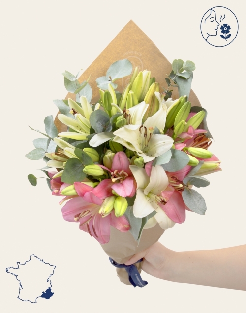 Bouquet de Lys - Rose et Blanc