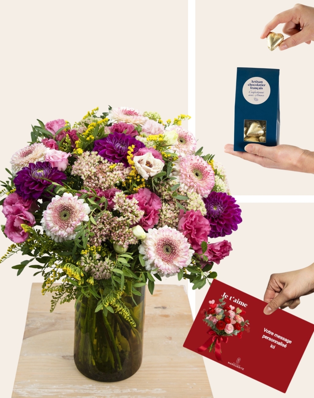 Pack Amour - Bouquet de saison Dahlia