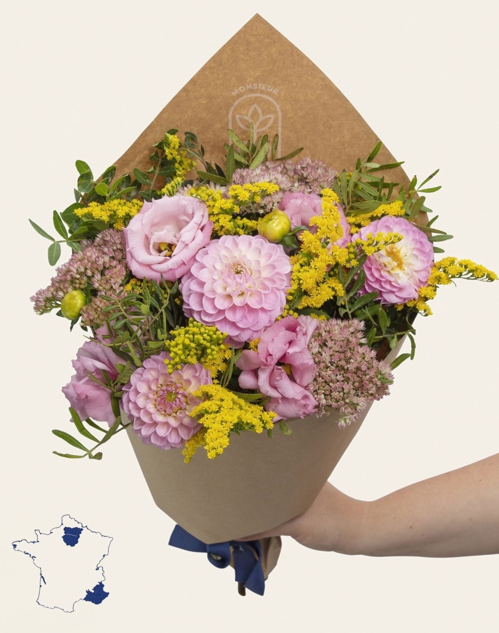 Pack Naissance - Bouquet de saison Dahlias