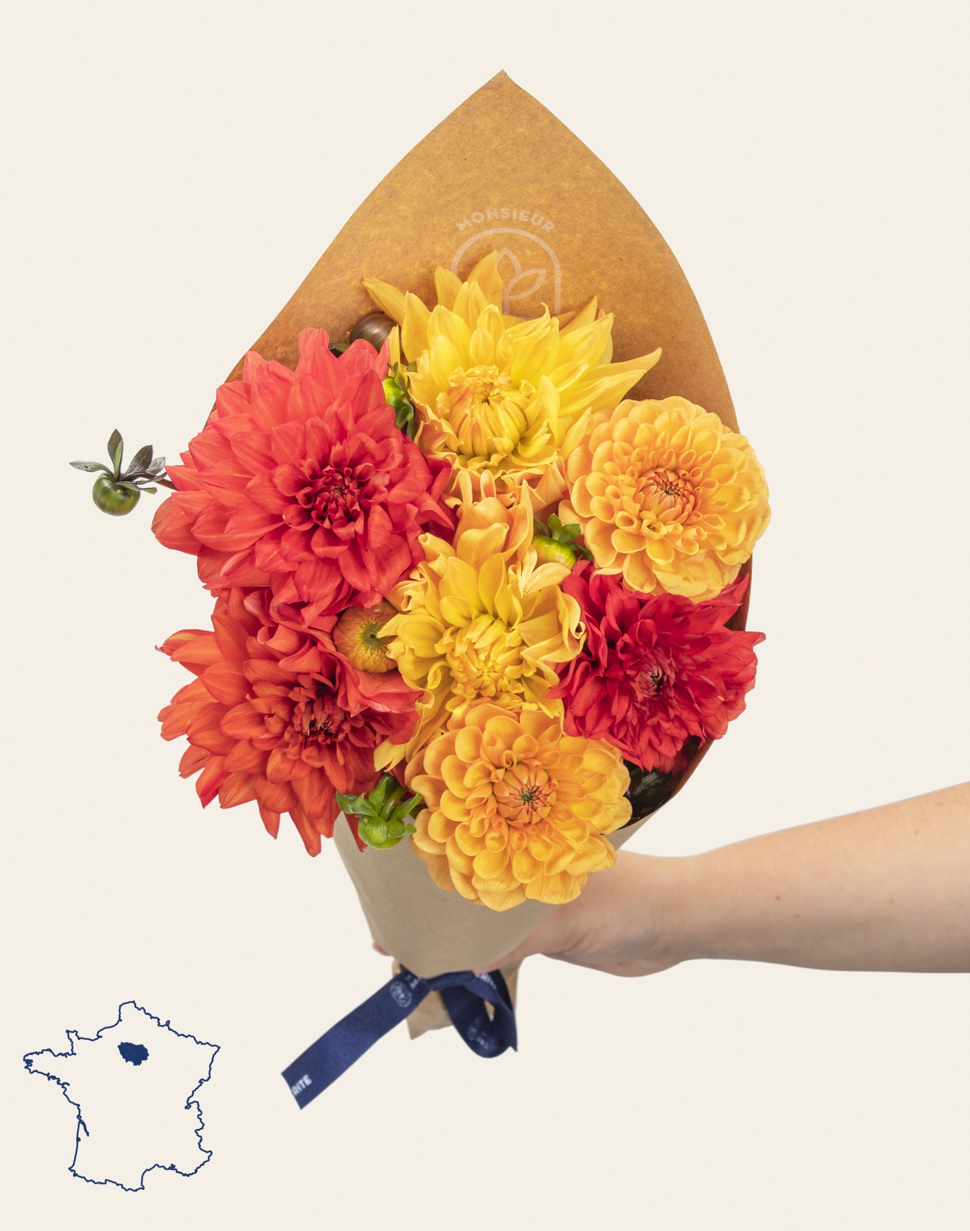 Botte de Dahlias - Couleurs Automnales