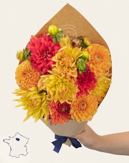 Botte de Dahlias - Couleurs Automnales