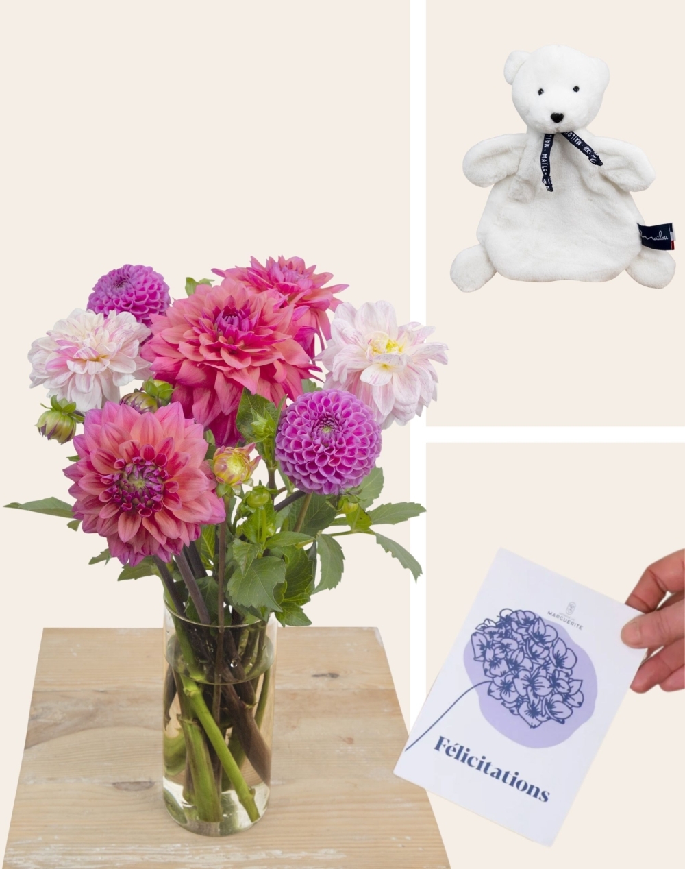 Pack Naissance - Botte surprise de Dahlias