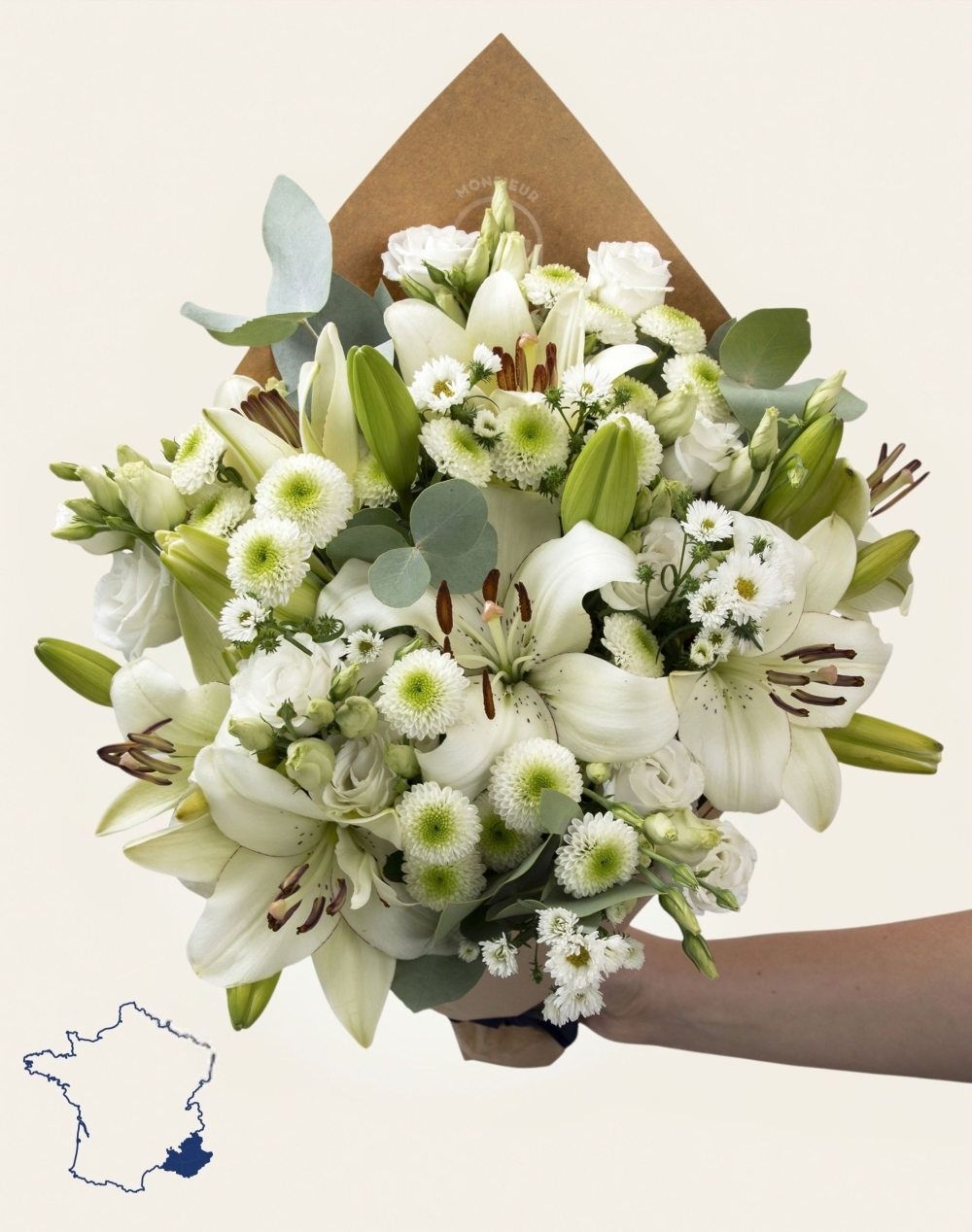 Pack Félicitations - Bouquet de saison blanc
