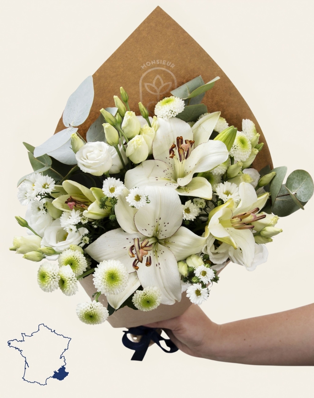 Pack Naissance - Bouquet de saison blanc