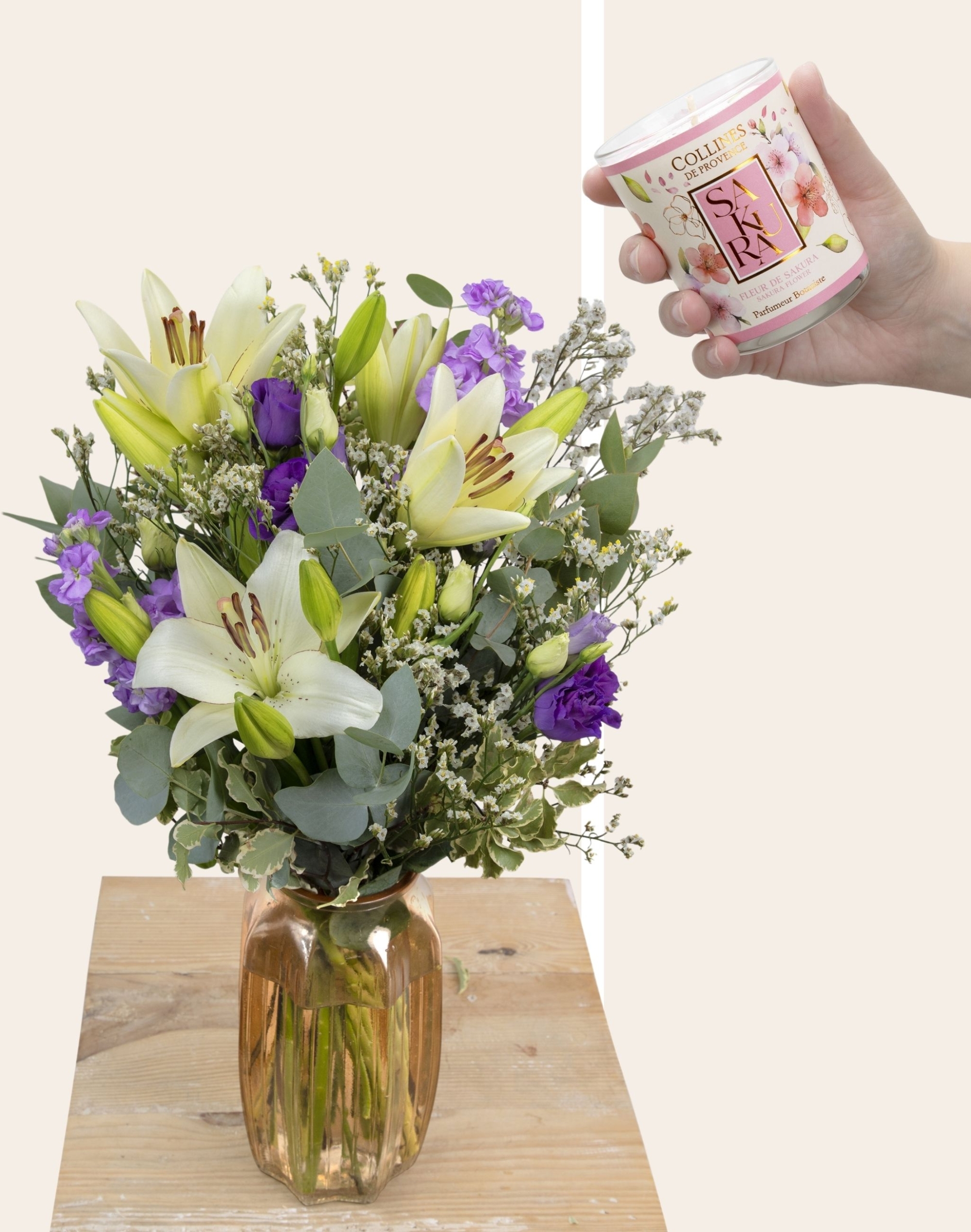 Duo - Bouquet Anniversaire et Bougie